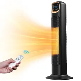 1500w 24cunheaterb 717024009499 Nftigb 24 Inch Oscillating Electric Tower Heater With Remote Control Ptc