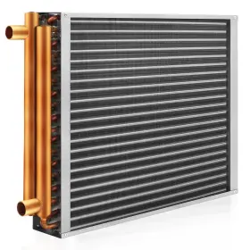 Htl12x12-36x36 Ab Water To Air Heat Exchanger 14x14 With 1 Inch Copper Ports For Outdoor Wood Furna