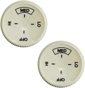 Ablmeb 798357666214 2pcs Baseboard Heater Thermostat Temperature Control Dial Knob Replacement Base