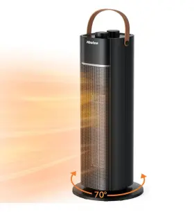 Hp1206r Abolee 1500w 18 Inch Tower Space Heater With Thermostat And 70 Oscillation Quiet Portable