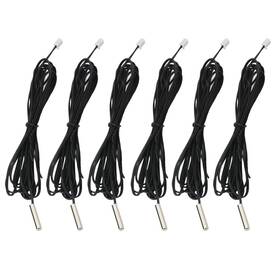 Aediko Ae19506 6pcs 10k Temperature Sensor Probe 1m Ntc3950 Thermistor Stainless Steel Temp