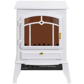 27csa04-2048 Ahfiwaso 750-watt/ 1500-watt White Electric Fireplace Tower Radiant Infrared Space Heater