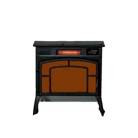 Ahfiwaso 313024734777 1500-watt Black Indoor Electric Fireplace Radiant Convection Space Heater With O