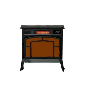 Ahfiwaso 313024734777 1500-watt Black Indoor Electric Fireplace Radiant Convection Space Heater With O