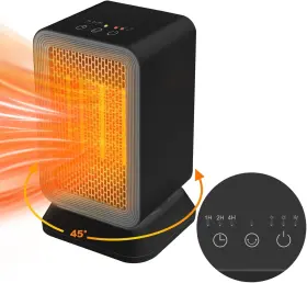 Helijia10002 Aidenoey Space Heaters With 3 Modes 1000w Energy Efficient Quiet Mini Black