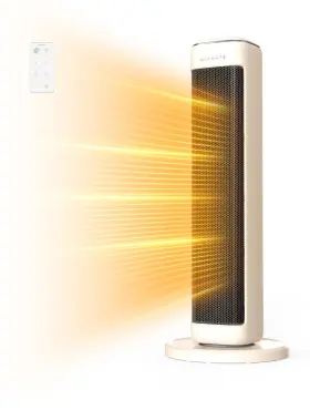 15242 Airmate 25 Inch Space Heaters For Indoor Use Large Room Electric Beige