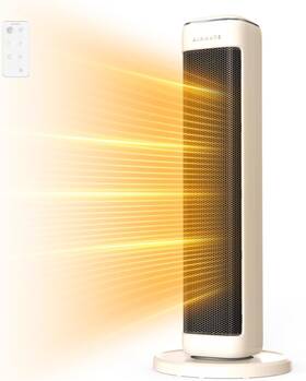 Airmate Hp15242r-1 25 Inch Space Heaters For Indoor Use Large Room Electric Beige