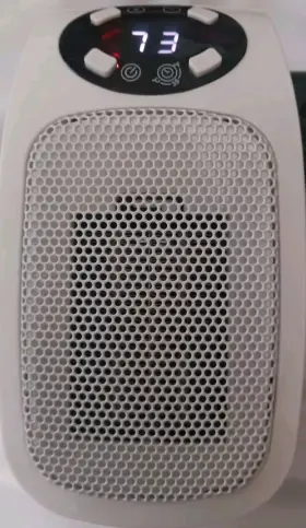Wsh3-1003-wht Aiwa Electric Ceramic Plug-in Outlet Space Heater With Lcd Digital Screen Works