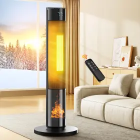 B0fnqzfwny Akires 1500w Tower Space Heater Large Room Oscillating Thermostat Eco Remote 24h
