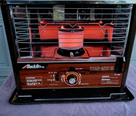 S481u Aladdin Vintage Kerosene Heater Temp-rite 10. 11 300 Btu Made In Japan