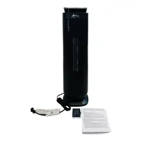Alehect24 Alera Ceramic Heater Tower With Remote Control 1 500 W 7.17 X 22.95 Black