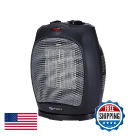 B07v4fnhcd Amazon Basics Retailer Oscillating Ceramic Space Heater Portable Heating Indoor Solutio