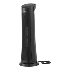 1500w Amazonbasics 819079022857 Amazon Basics Tower Heater Digital Temp Control Remote Timer Black