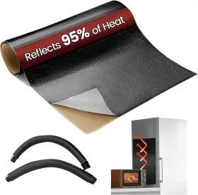 Amerbro 445040366366 Heat Shield Automotive Aluminum Reflects 95% Of Radiant 12 Inch X 24 Stove He