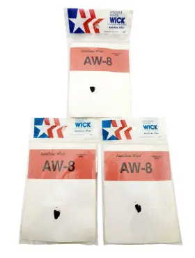 11008 American Wick Lot Of 3 Aw-8 Kerosene Heater Wicks All Cotton New Sealed