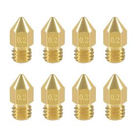 Aokin 701715445017 8 Pcs 0.2mm Mk8 Extruder Nozzles 3d Printer For Creality Ender