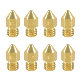 Aokin 701715445017 8 Pcs 0.2mm Mk8 Extruder Nozzles 3d Printer For Creality Ender