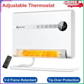 Arecovas Ar-eh001 Wall Heater Space For Bedroom 1500w Ptc Fast Heating Electric Heaters