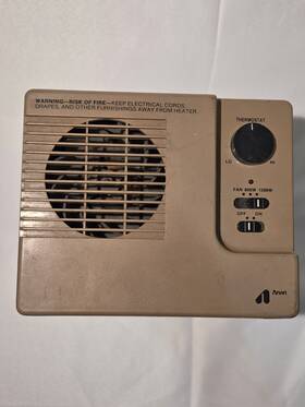 Arvin 29h40-1 Portable Electric Space Heater Thermostat Fan 1500w Vintage