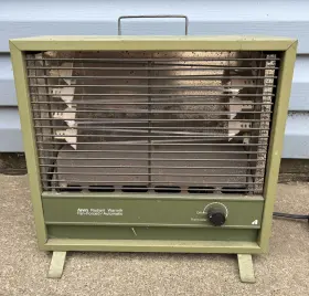 39h08 Arvin Radiant Warmth Heater Avocado Green Tested And Working