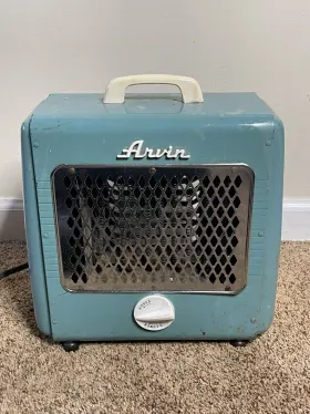 5516 Arvin Vintage Model Electric Forced Air Space Heater Tested Works Usa