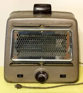 5630 Arvin Industries Vintage Automatic Adjustable Space Heater - Bakelite Handle/knob Works