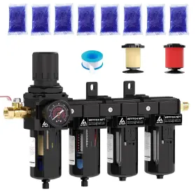 Wfff04b Atiny 1/2 Inch Npt 4 Stage Air Drying System Brass Filter&coalescing Filter Double