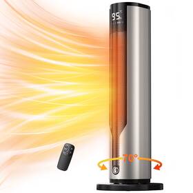 Atupen 355535006054 1500w Ptc Electric Heater With Thermostat Silver