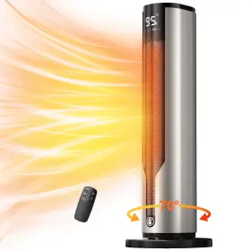 1500w Atupen 355535006054 Ptc Electric Heater With Thermostat Silver