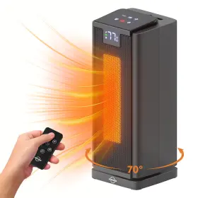 Uph210t Ayovoch Electric Space Heater Portable Ptc Fast Heating With Remote Touch Panel Timer