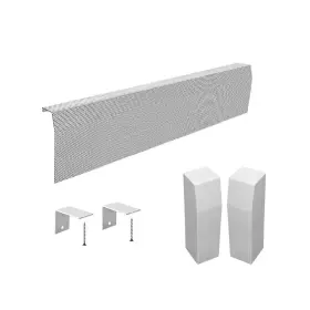 Baseboarders 313023813824 Electric Baseboard Heater Cover 5 Ft. Galvanized Steel Slip-on Panel With Endcap