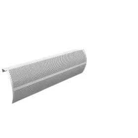 Baseboarders 313048259294 Elliptus Series 2 Ft. Galvanized Steel Easy Slip-on Baseboard Heater Cover In Wh