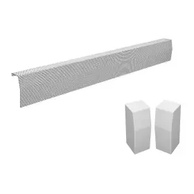 Baseboarders 744759430236 Premium Series 6 Ft. Galvanized Steel Easy Slip-on Baseboard Heater Cover Left