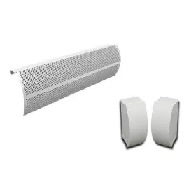Ba001-24-ec005 Baseboarders Elliptus Series 2 Ft. Galvanized Steel Easy Slip-on Baseboard Heater Cover Left