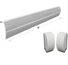 Ba001-48-wht Baseboarders Elliptus Slip-on Baseboard Heater Cover 4ft Galvanized Steel White