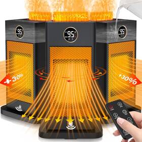 Beautyfan 751779856052 Space Heater Heaters For Indoor Use With Humidifier/sensor/eco/3d Flame E