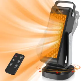 Gd9215ad25 Beautyfan Space Heater Indoor Portable For Large Room - 17 Inch Ceramic Inky-black