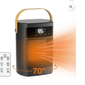 Xy-617s Behome 1500w Space Heater Ptc Ceramic Portable With Remote 70 Oscillating 12h