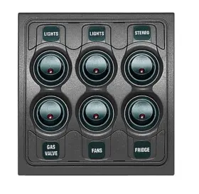 1000-6w Bep Contour 1000 Switch Panel 6-way