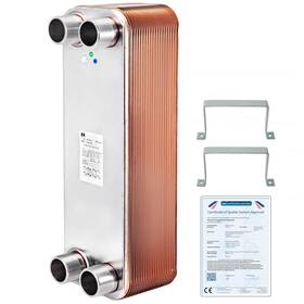 Bestequip 197988720485 3 Inch X7.5 40-plate Brazed Heat Exchanger 316l 3/4 Mpt Beer Wort Chiller