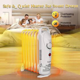 Bettercloud C12840 7-fin Electric Indoor Space Heater Quiet Portable Room With Thermostat