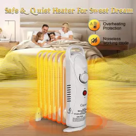C12840 Bettercloud 7-fin Electric Indoor Space Heater Quiet Portable Room With Thermostat