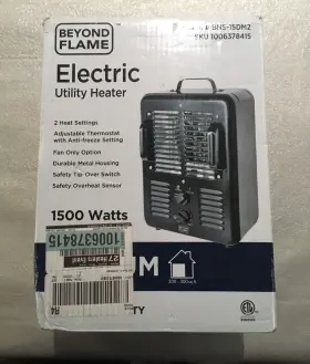 Bns-15dm2 Beyond Flame Electric Utility Heater 1500 Watts Medium Room #bns-15dm2 New Open