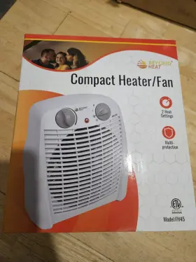 Fh45 Beyond Heat Compact Electric Heater/fan-great For Small Areas New In Box