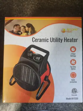 Ih1500 Beyond Heat Ceramic Barrel Utility Heater 2 Speed 750/1500 Watt New In Box