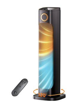 Biesqya 652726138774 Patio Heater And Fan Combo For Indoor Use 1500w Tower Portable Electric Spac