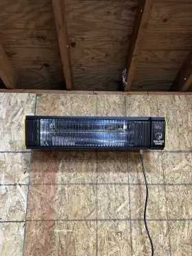 Bacf15120b Big Ass Fans Ss Obsidian Electric Heater 1500w Infrared With Remote Control