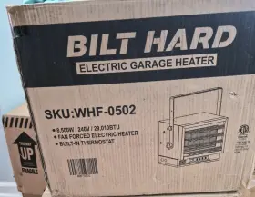 Whf-0502 Bilt Hard Electric Garage Heater 8 500w 29 010btu 240v Black Fan Forced