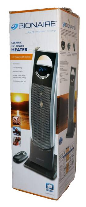 Bionaire Bch9300-cn Bionare Ceramic 26 Inch Tower Heater Works Great No Remote
