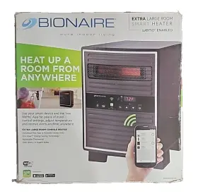 Brh7404we-cn Bionaire Infrared 6 Quartz Console Heater 1500 Watts Black Wemo Smart Enabled